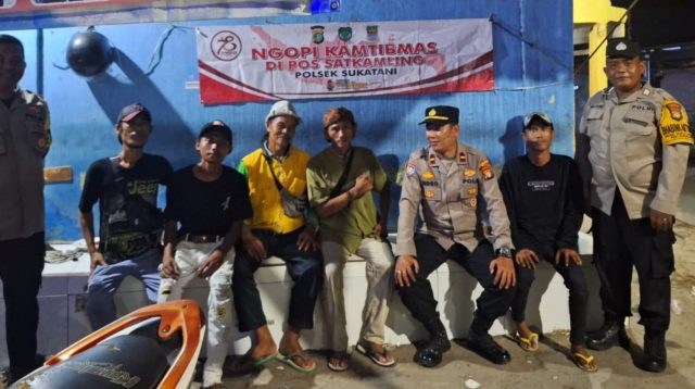 Ngopi Kamtibmas, Polsek Sukatani Jalin Kemitraan dengan Warga