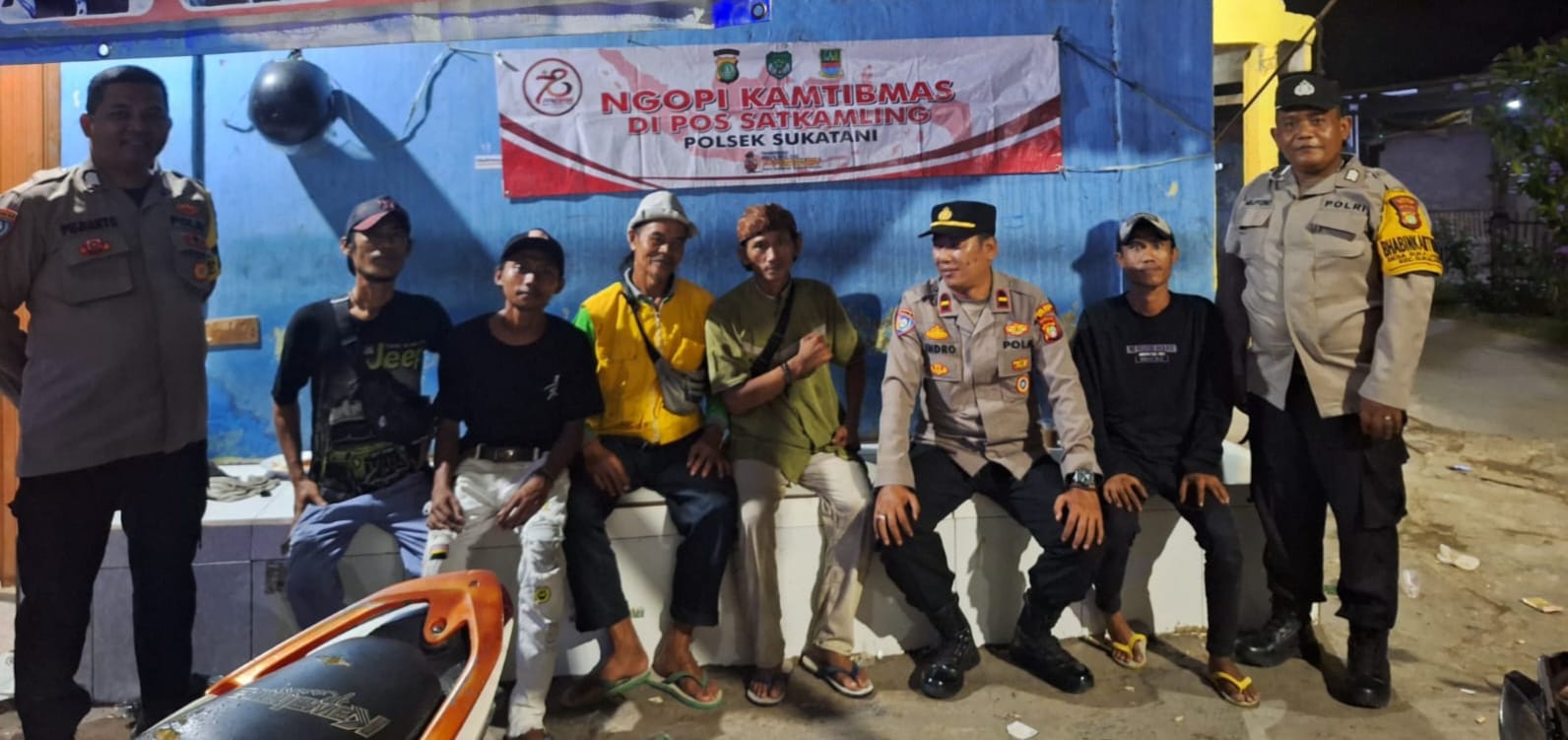 Ngopi Kamtibmas, Polsek Sukatani Jalin Kemitraan dengan Warga