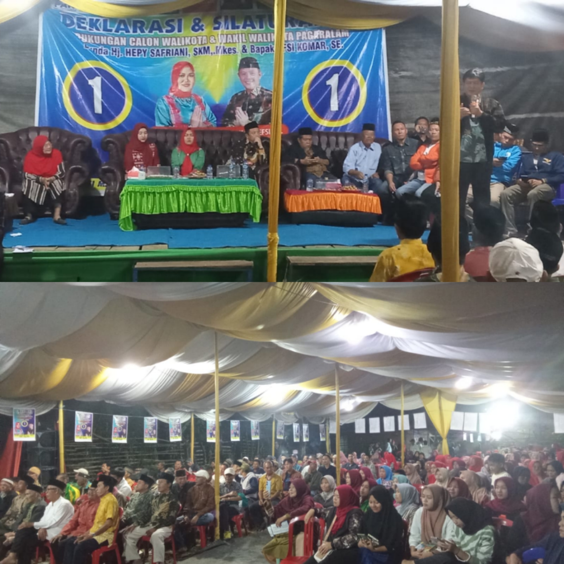 Hilal kemangan Kembali Kelihatan Tumpa Rua Masyarakat Kelurahan Tumbak Ulas Talang Kelapa Kecamatan Pagar Alam Selatan Meyabut Paslon Wako – wawako Hepy – Efsi