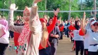 Keseruan Srikandi_NoNa  Senam Bersama Emak-emak Tiyuh Tirta Makmur