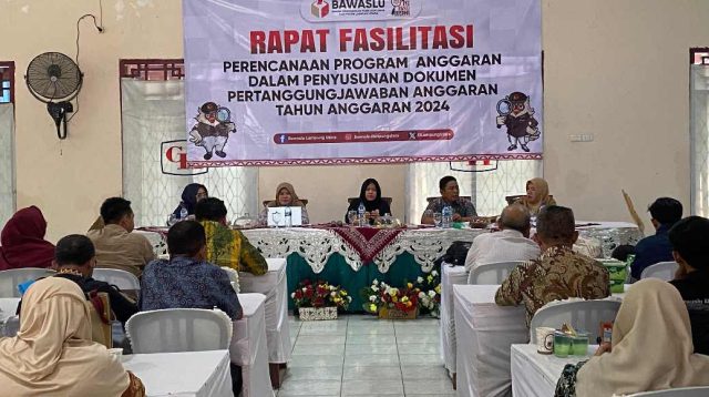 Bawaslu Lampung Utara Menggelar Rapat Fasilitasi Perencanaan Program Anggaran Dalam Penyusunan Dokumen Pertanggung jawaban Anggaran Tahun 2024