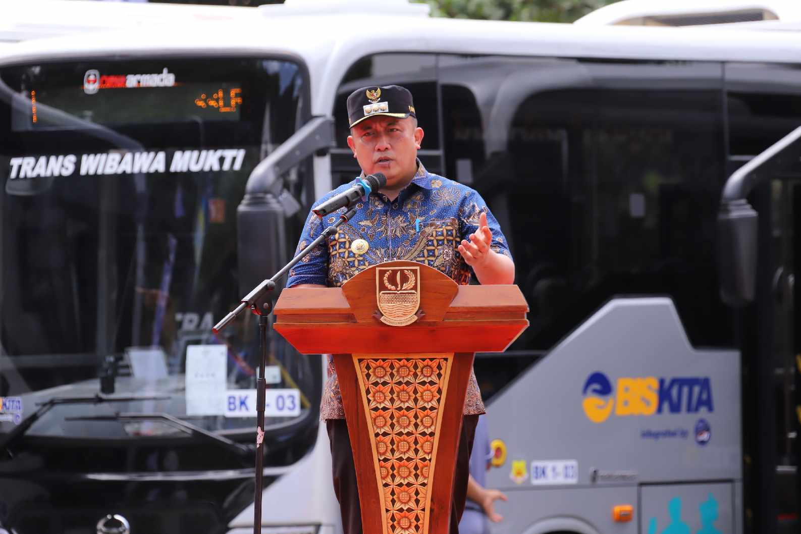 Pemkab Bekasi Resmi Luncurkan 15 Unit Bus Trans Wibawamukti Koridor Pertama