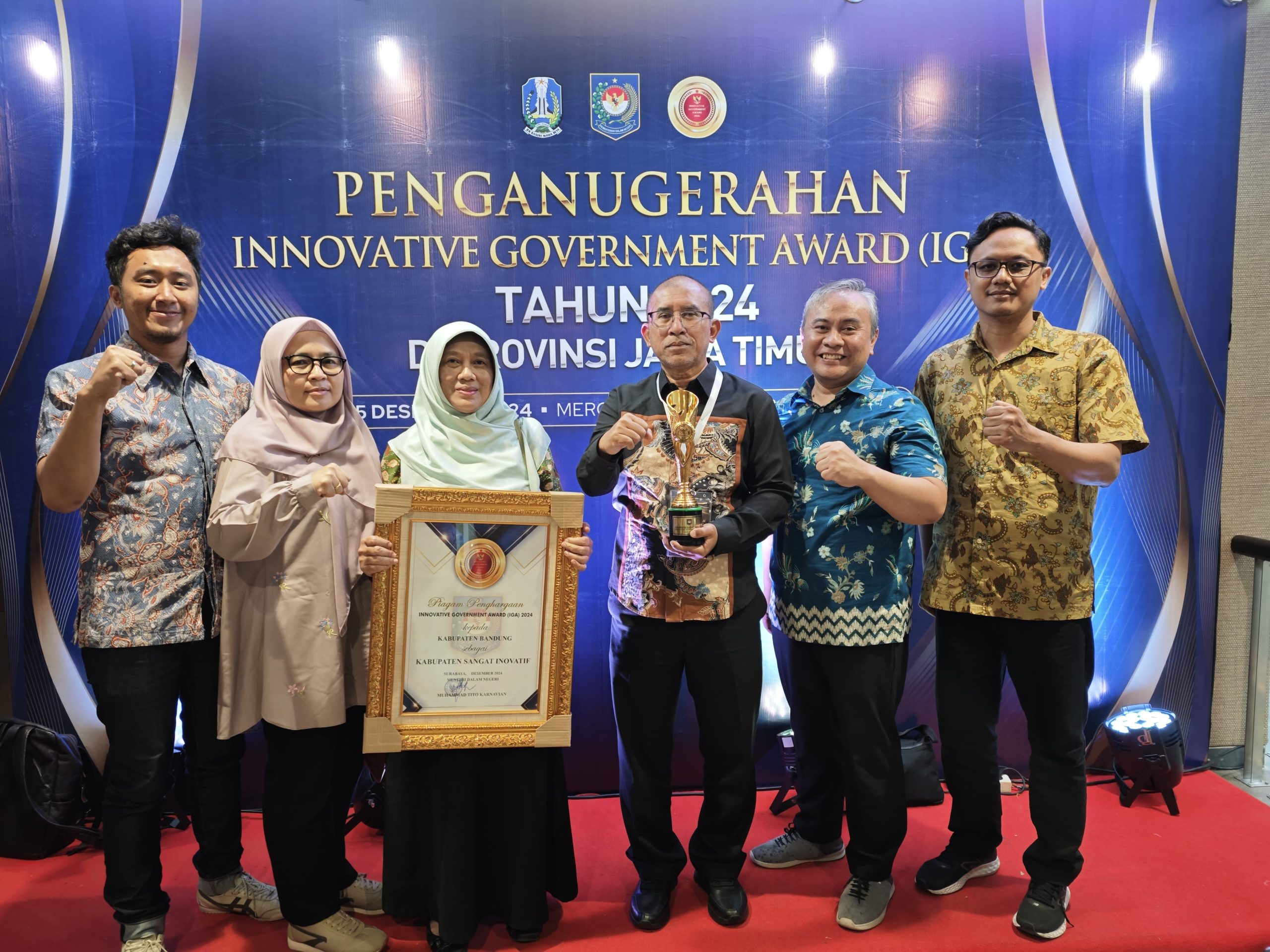 Pemkab Bandung Raih Penghargaan IGA Kemendagri Dengan Predikat Sangat Inovatif