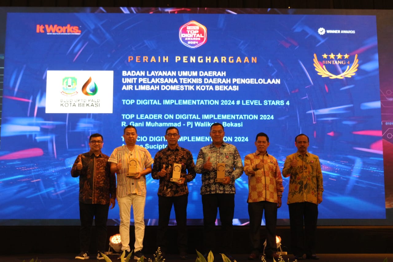 BLUD UPTD PALD Kota Bekasi Raih Penghargaan TOP Digital Award 2024