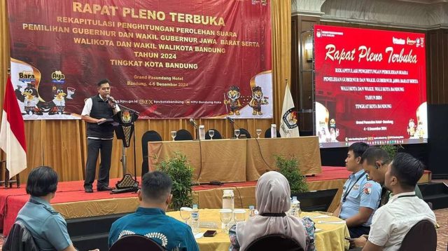Hasil Akhir Rapat Pleno Perhitungan Suara Terbuka KPU Kota Bandung  2024