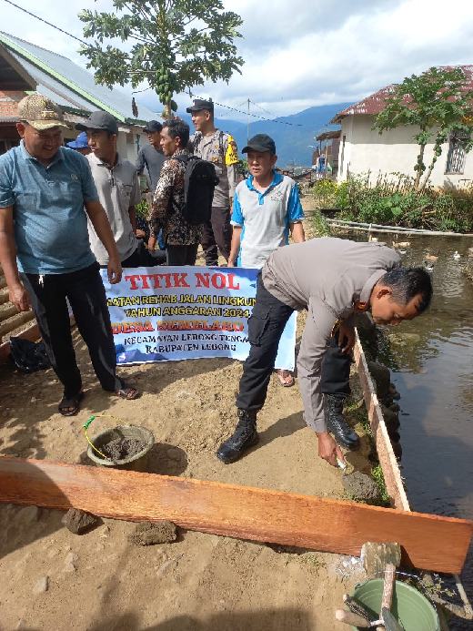 Pemdes Semelako III Lakukan Titik Nol Pembangunan Pekerjaan Rehab Jaling