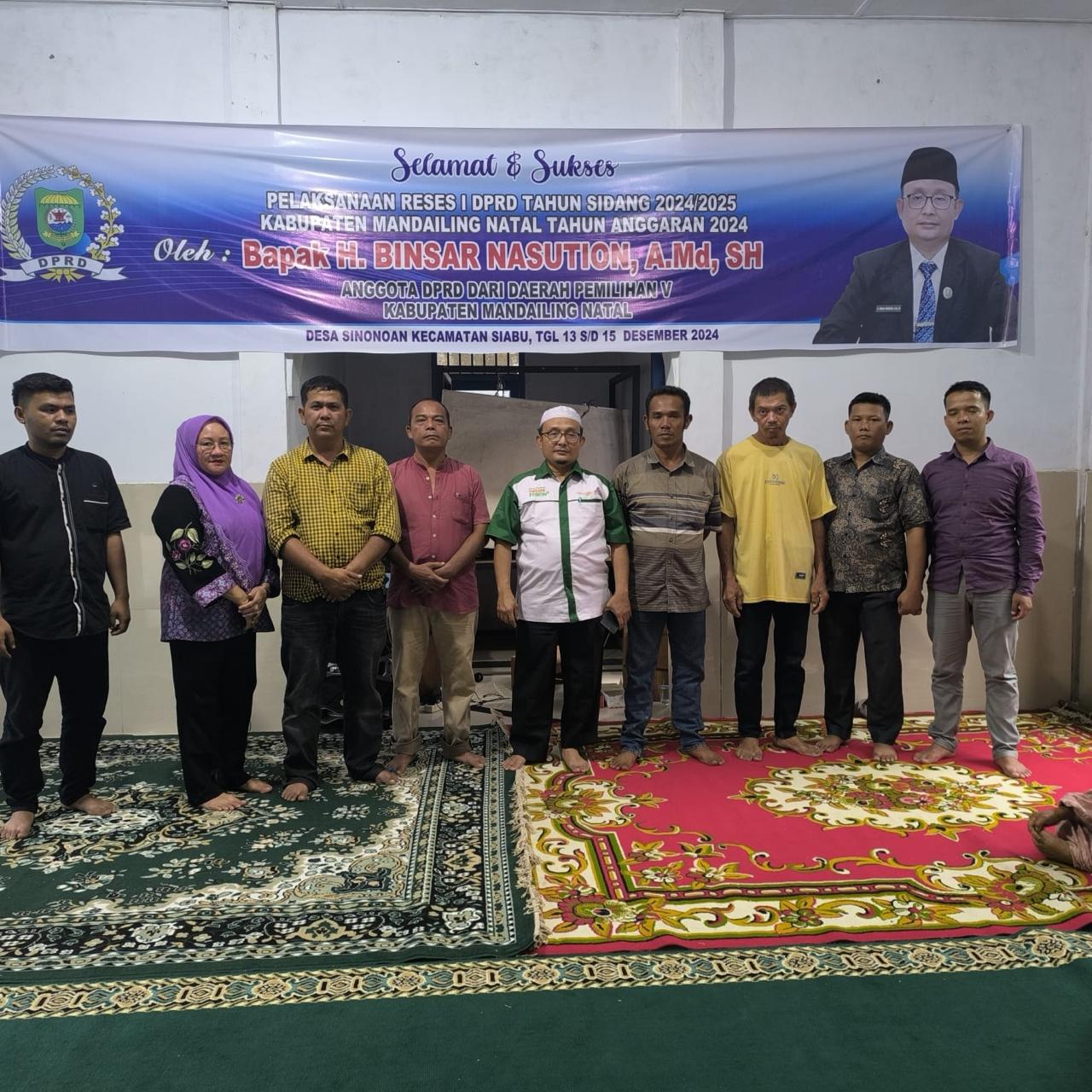 Binsar Anggota DPRD Madina Jemput Aspirasi Masyarakat Davil 5