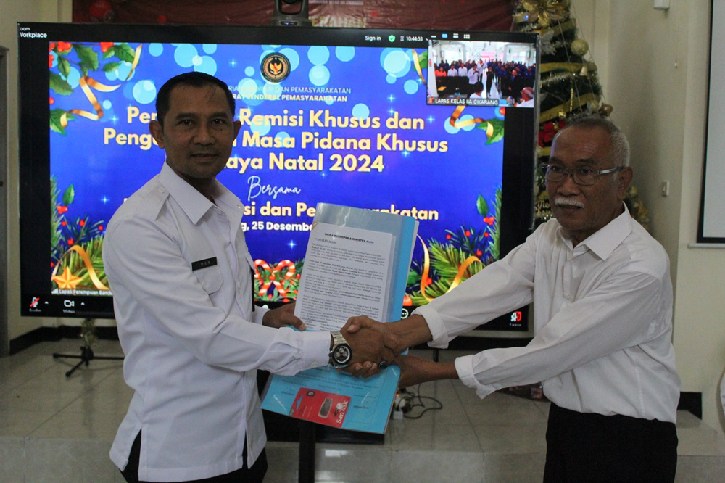 43 Narapidana Lapas Cikarang Terima Remisi Khusus Natal Tahun 2024