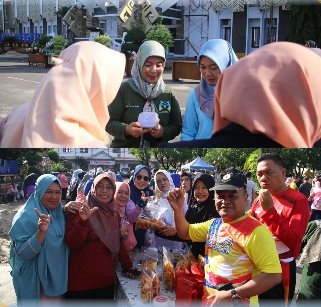 Kepala BPKAD,Ir.Mikael Saragih.M.M,.Hadir Mengikuti Senam Bersama Pemkab Lampura