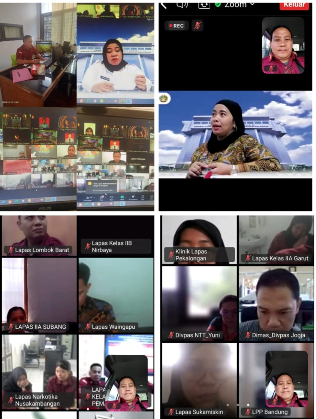 Rutan Kelas II.B Kotabumi mengikuti kegiatan Zoom Pelaksanaan Rehabilitasi Pemasyarakatan Tahun 2025.