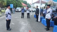 Ketua PGRI Sukatno,S.H., Hadiri Upacara Peringatan HUT PGRI KE-79 Dilapangan Pemkab Lampung Utara.