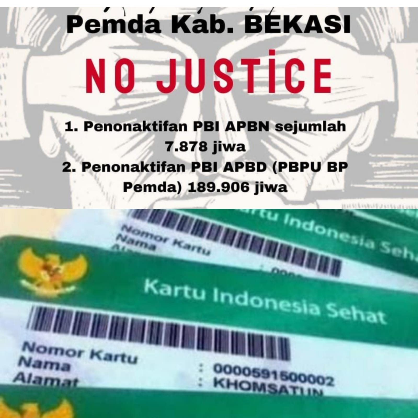 Pemkab Bekasi Menonaktifkan 7.878 Jiwa PBI APBN dan 189.906 PBI APBD ??