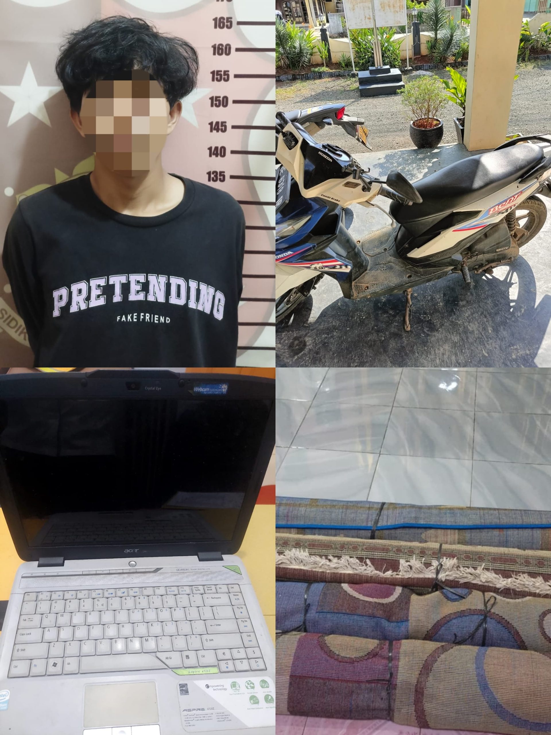 Pelaku Curat Diamankan Polsek Kotabumi Kota Polres Lampung Utara.