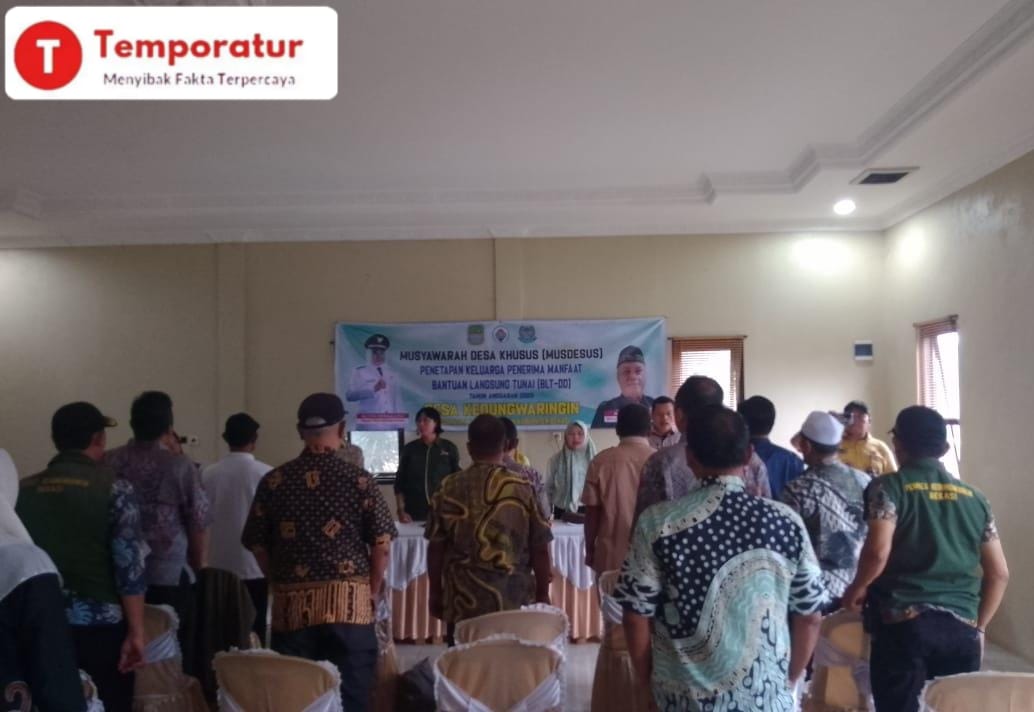 Pemdes Kedungwaringin Menggelar Musdesus Penetapan Keluarga Penerima Manfaat (KPM) BLT-DD Tahun 2025. Bertujuan Anggaran Tepat Sasaran