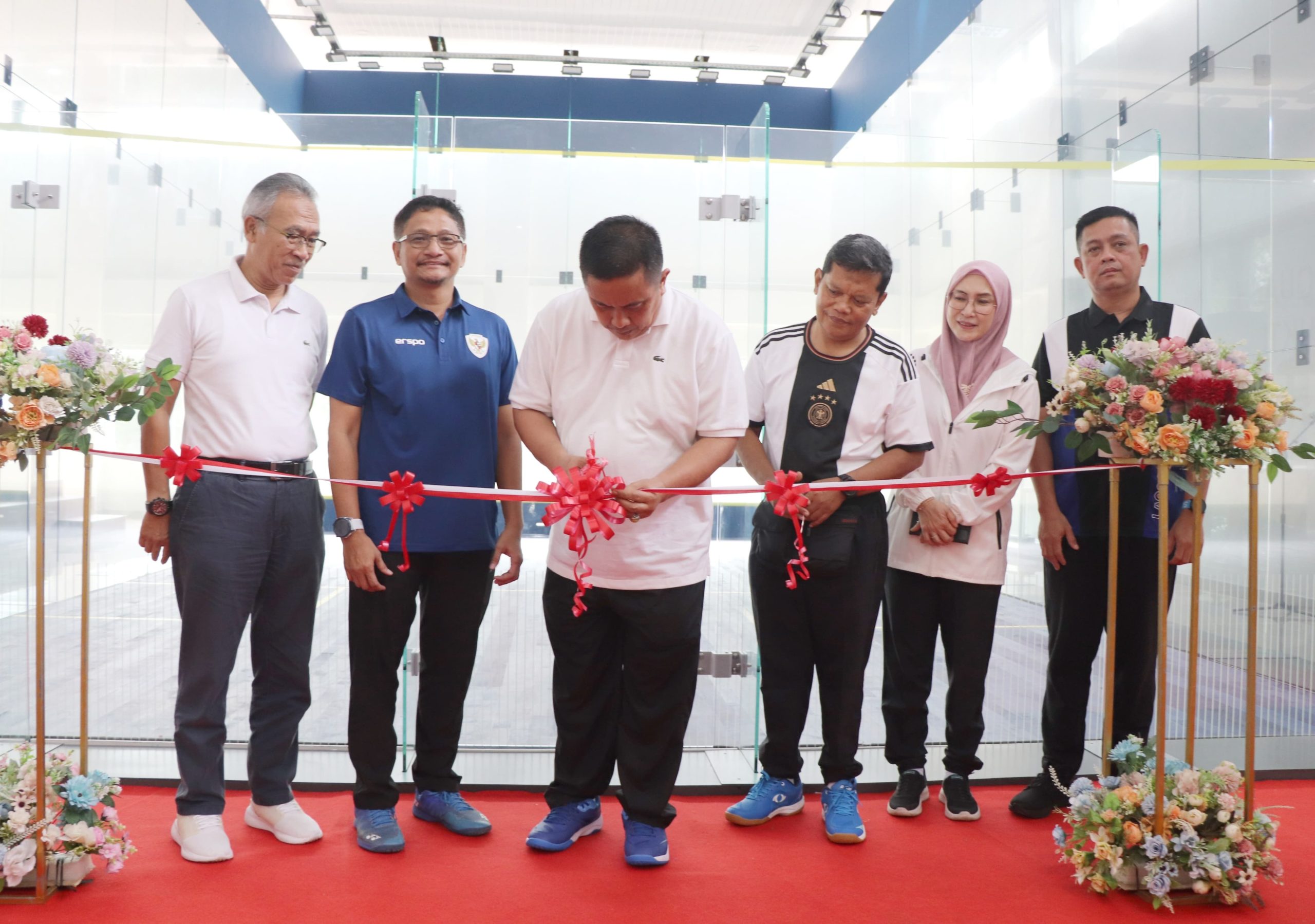 Pj Bupati Bekasi Resmikan Gedung Squash Wibawa Mukti