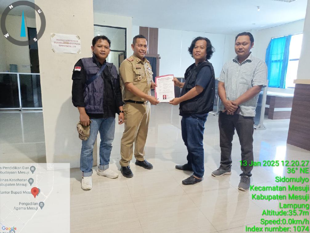 Laporkan Keberadaan DPC LSM MAUNG Kabupaten Mesuji di Kesbangpol, Ketum DPP Beri Apresiasi