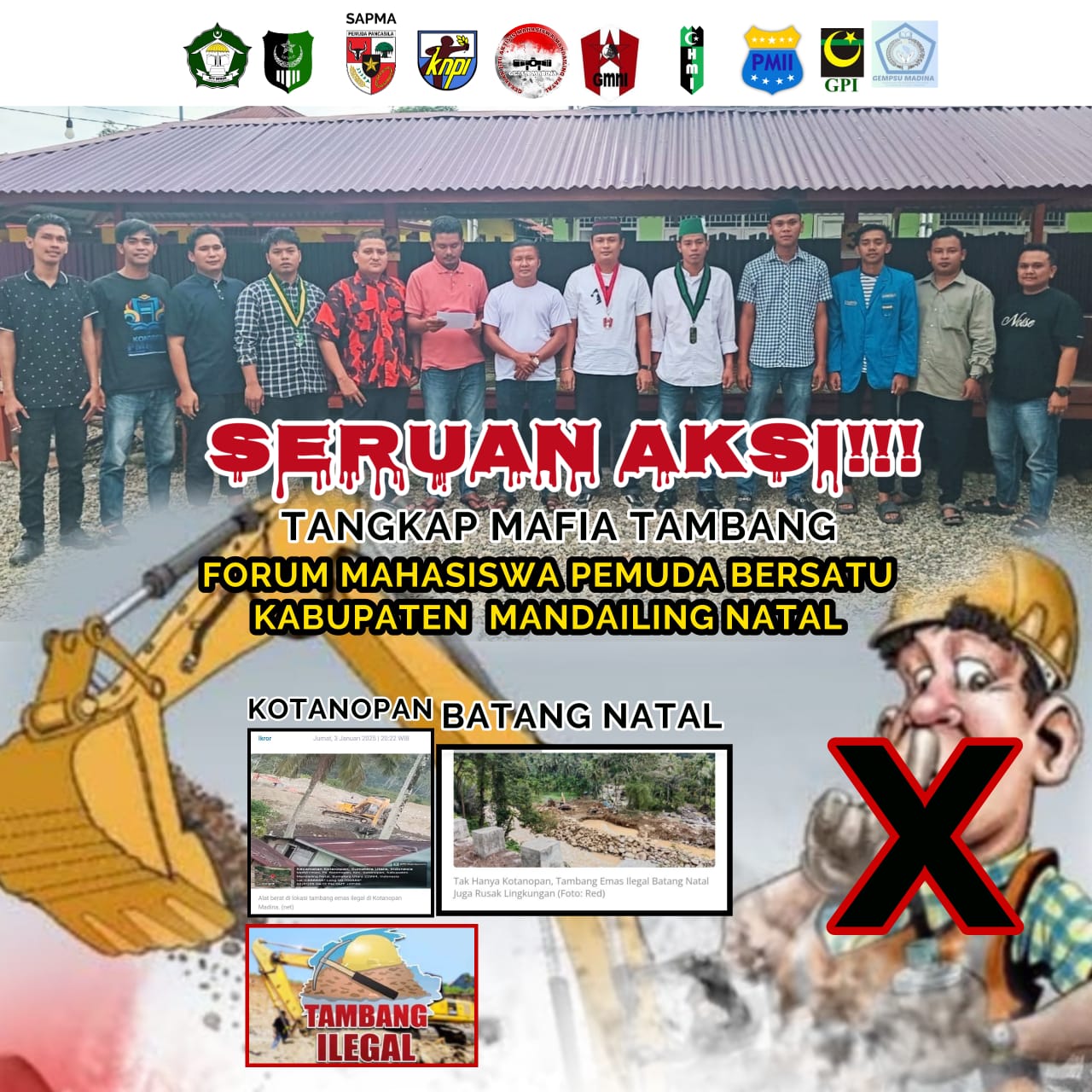 PETI makin marak, besok FPMB Madina ‘Geruduk” Mapolres Madina