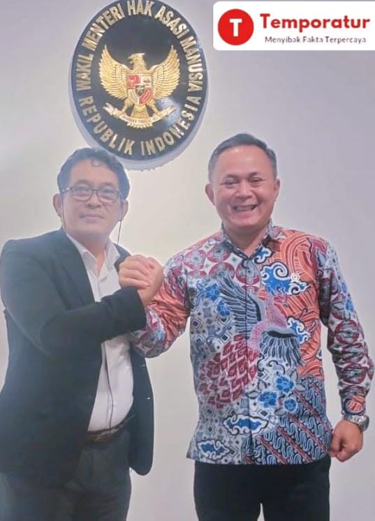 Advokat Rakyat Agussalim Silaturahmi Menemui Wamen HAM RI Mugi