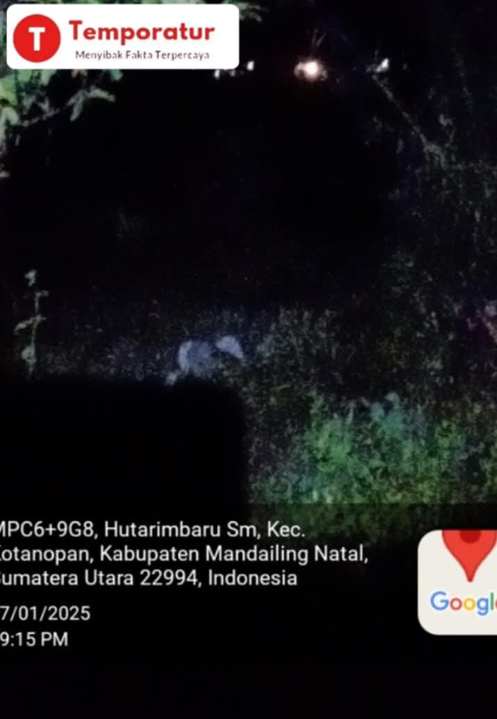 Proses Menambang pada malam hari beroperasi 