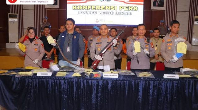 Penangkapan Pelaku  Tawuran oleh Polres Metro Bekasi Diapresiasi PWI Bekasi Raya 