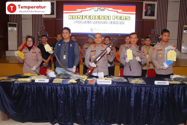 Polisi Ungkap Tawuran di Babelan Satu  Korban Tewas oleh Sajam dan Ditembak Senapan Angin