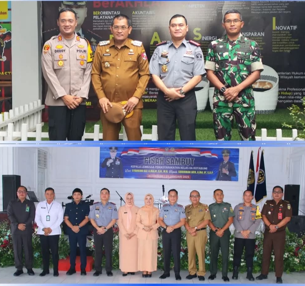 PJ. BUPATI LAMPUNG UTARA HADIRI PISAH SAMBUT KEPALA LEMBAGA PEMASYARAKATAN KELAS IIA KOTABUMI.