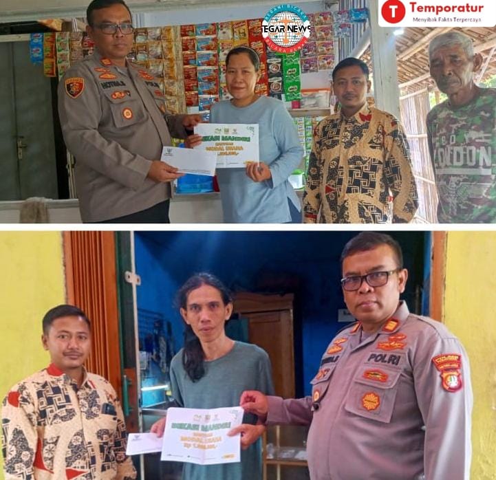 Tim Baznas Bersama Kapolsek Pebayuran Berikan Bantuan UMKM Kepada Dua Warga Pebayuran 