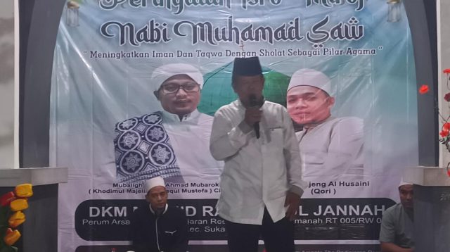 Hadiri peringatan Isra Miraj, Kades Sukamanah berpesan jaga pergaulan anak di Sukamanah