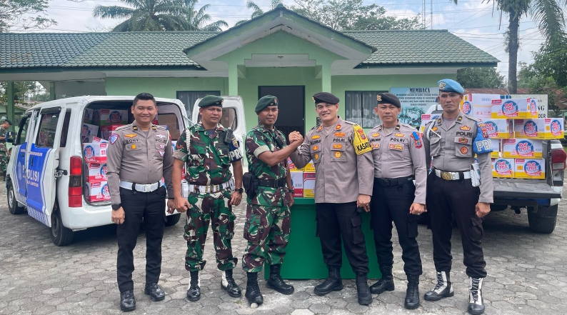 Kapolres Langkat Kirim Bantuan Logistik untuk  Satgas Pamtas RI- PNG 2025