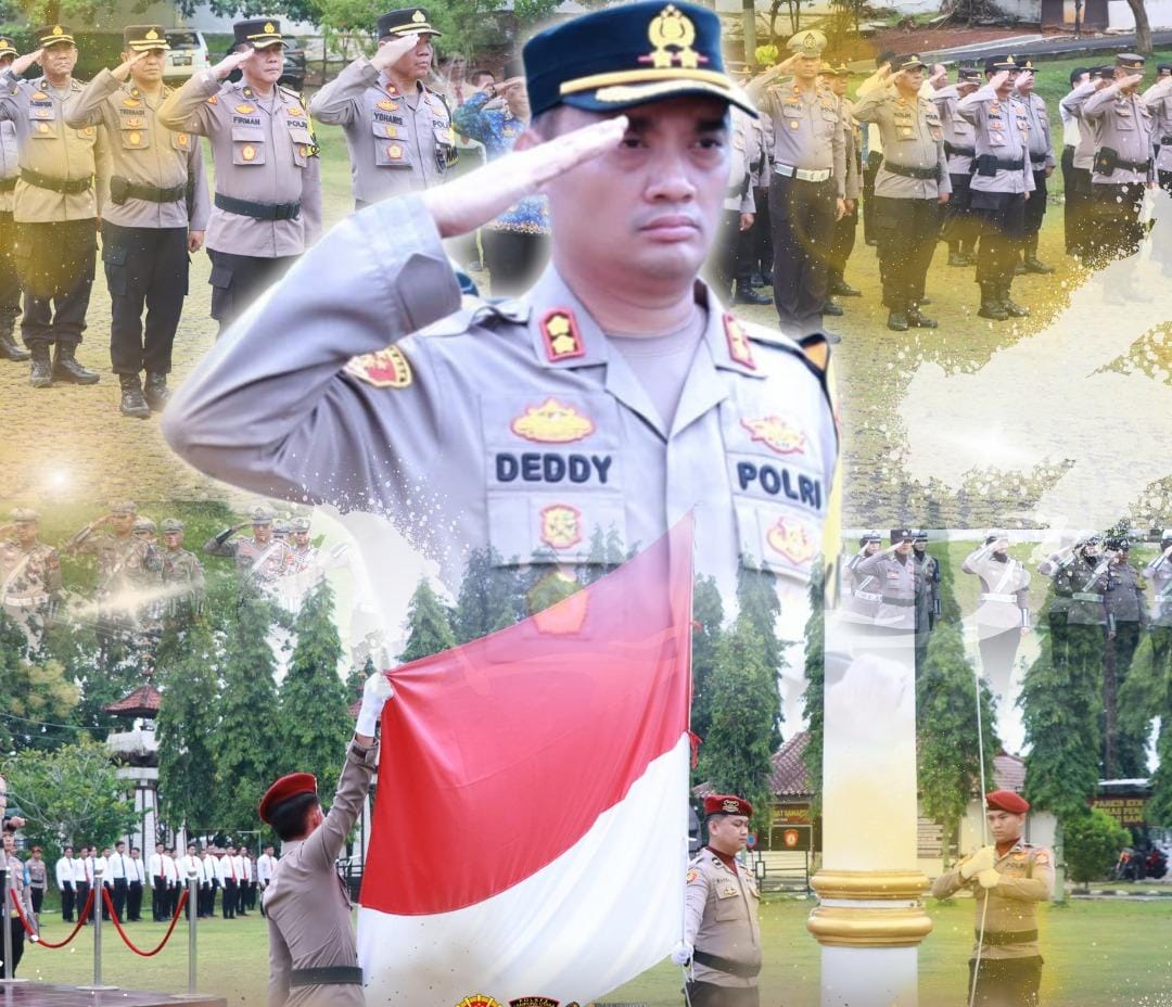 Polres Lampung Utara Gelar Upacara Rutin Hari Kesadaran Nasional