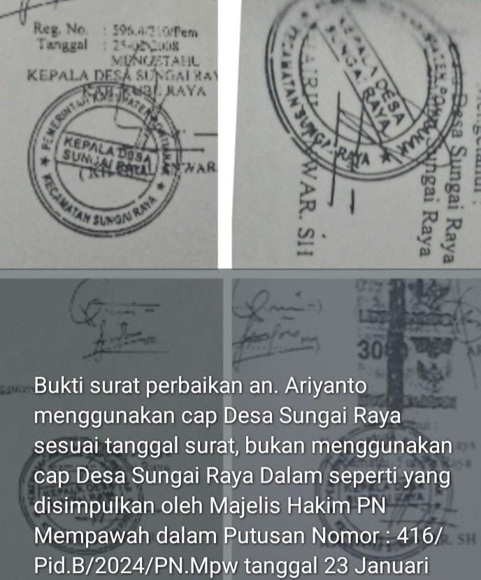 Putusan Majelis Hakim PN Mempawah Atas Kasus Tanah Parit Derabak Diduga Kuat Langgar KUHAP dan Kode Etik Hakim!!!