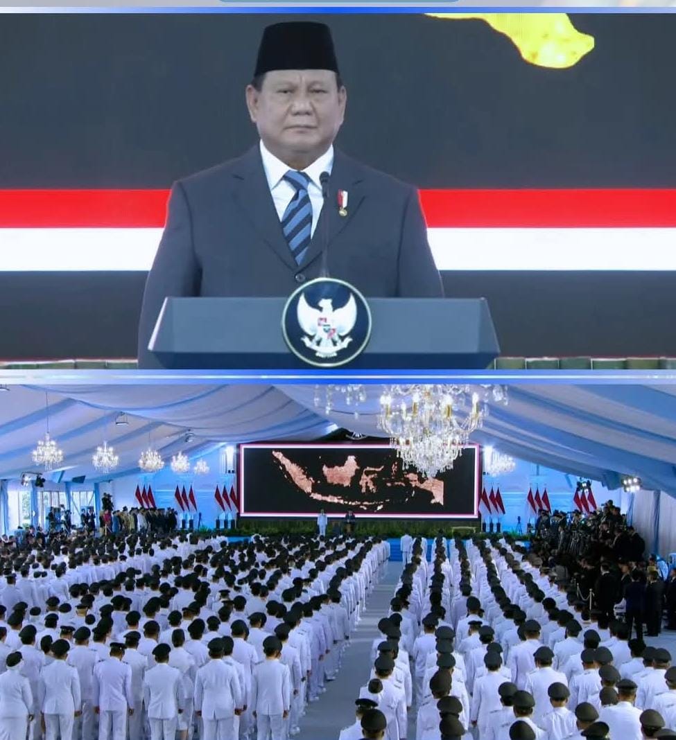 Keterangan goto : Presiden Republik Indonesia, Prabowo Subianto Secara Resmi Melantik Dr.Ir, Hamartoni Ahadiz dan Romli S.Kom sebagai bupati Dan wakil bupati periode 2025.2030.di Jakarta(Kamis,20/02/2025).