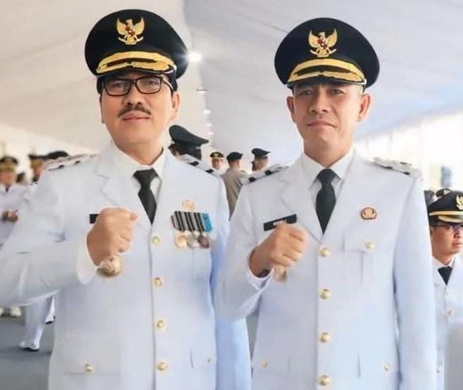 Keterangan goto : Presiden Republik Indonesia, Prabowo Subianto Secara Resmi Melantik Dr.Ir, Hamartoni Ahadiz dan Romli S.Kom sebagai bupati Dan wakil bupati periode 2025.2030.di Jakarta,(Kamis,20/02/2025).