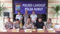 Polres Langkat Amankan 14 Unit Mobil Rental Dugaan Kasus Penggelapan