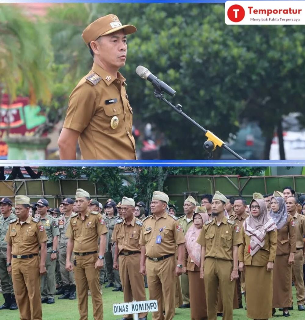 Keterangan foto : Wabup Lampura Pimpin Apel Pagi di Pemkab Lampung Utara&nbsp;(Senin,24/02/2025.(ft: Istimewa)