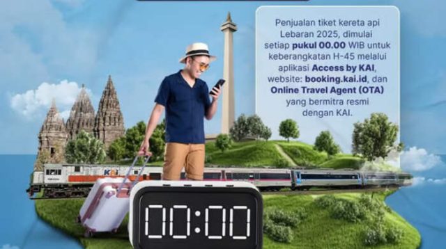 Jangan Lupa! Tiket Kereta Api Lebaran 2025 Sudah Mulai Bisa Dipesan Setiap Pukul 00.00 WIB