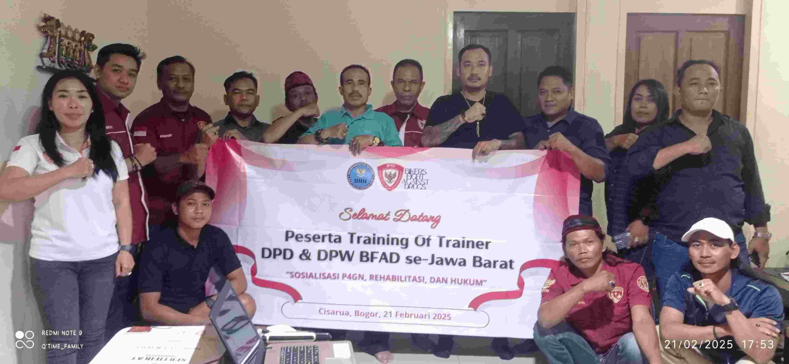 TOT Pengurus BFAD Se Jawa Barat di Cisarua Bogor