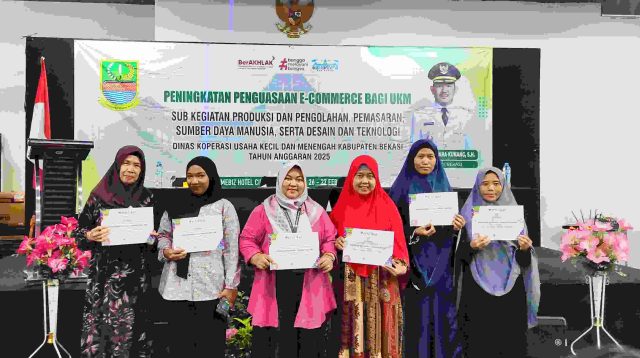 Meningkatkan Penguasaan E-Commerce Bagi Pelaku UKM, Dinkop Kabupaten Bekasi Gelar Bimtek