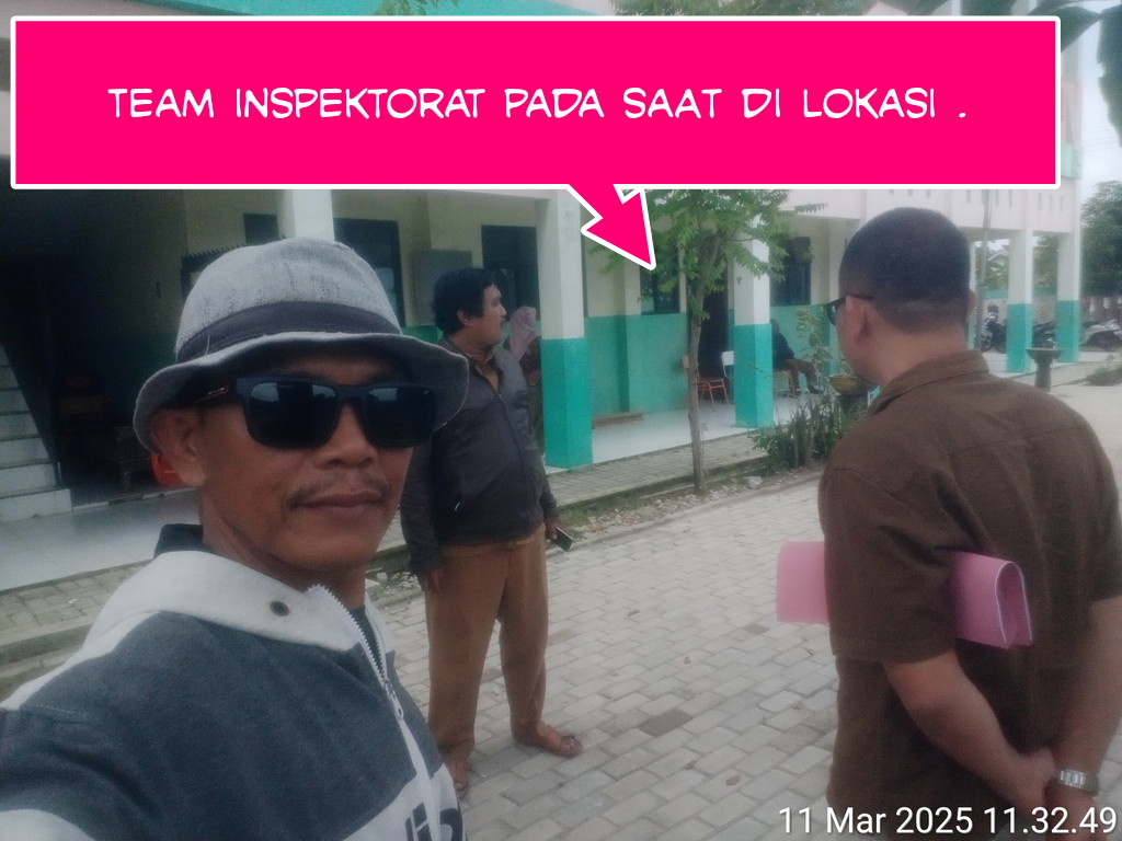 Inspektorat Kabupaten Bekasi Sidak Proyek Utilitas SDN 01 Karangsatu