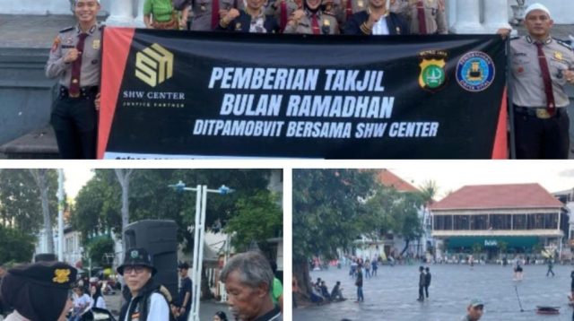 Ditpamobvit Polda Metro Jaya Bersama SHW Center Berbagi Takjil Bulan Ramadhan
