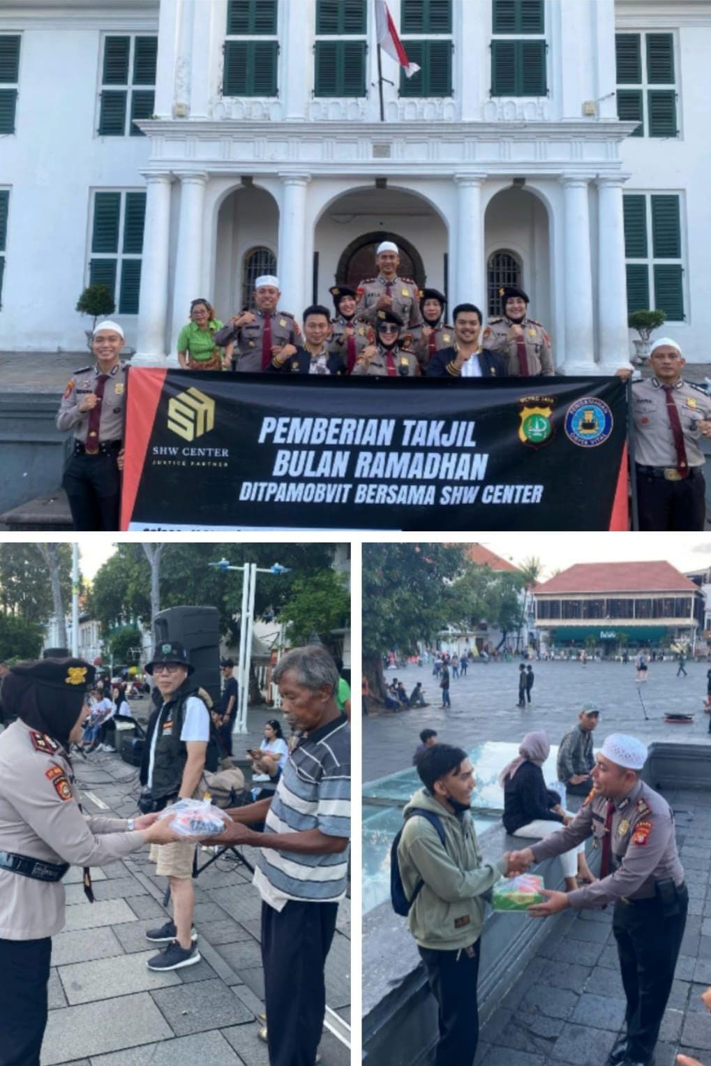 Ditpamobvit Polda Metro Jaya Bersama SHW Center Berbagi Takjil Bulan Ramadhan