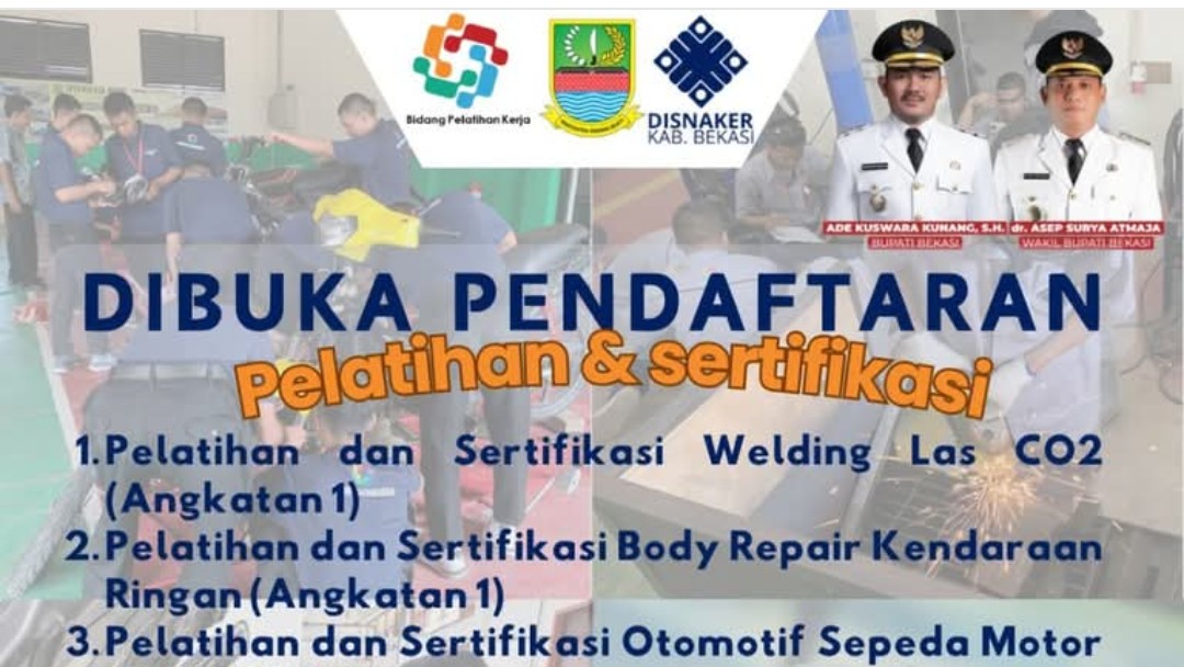 DISNAKER Kabupaten Bekasi Gelar Pelatihan dan Sertifikasi Kerja