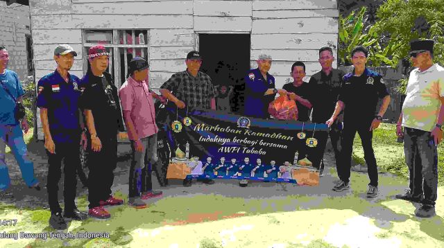 Jelang Idul Fitri, AWPI Tubaba Berbagi Paket Sembako untuk  Masyarakat