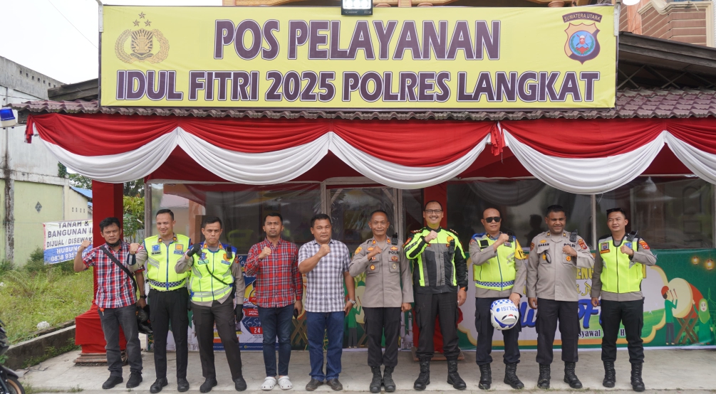 Kapolres Langkat AKBP David Prasojo Cek Kesiapan Pos Pengamanan OPS Ketupat Toba 2025