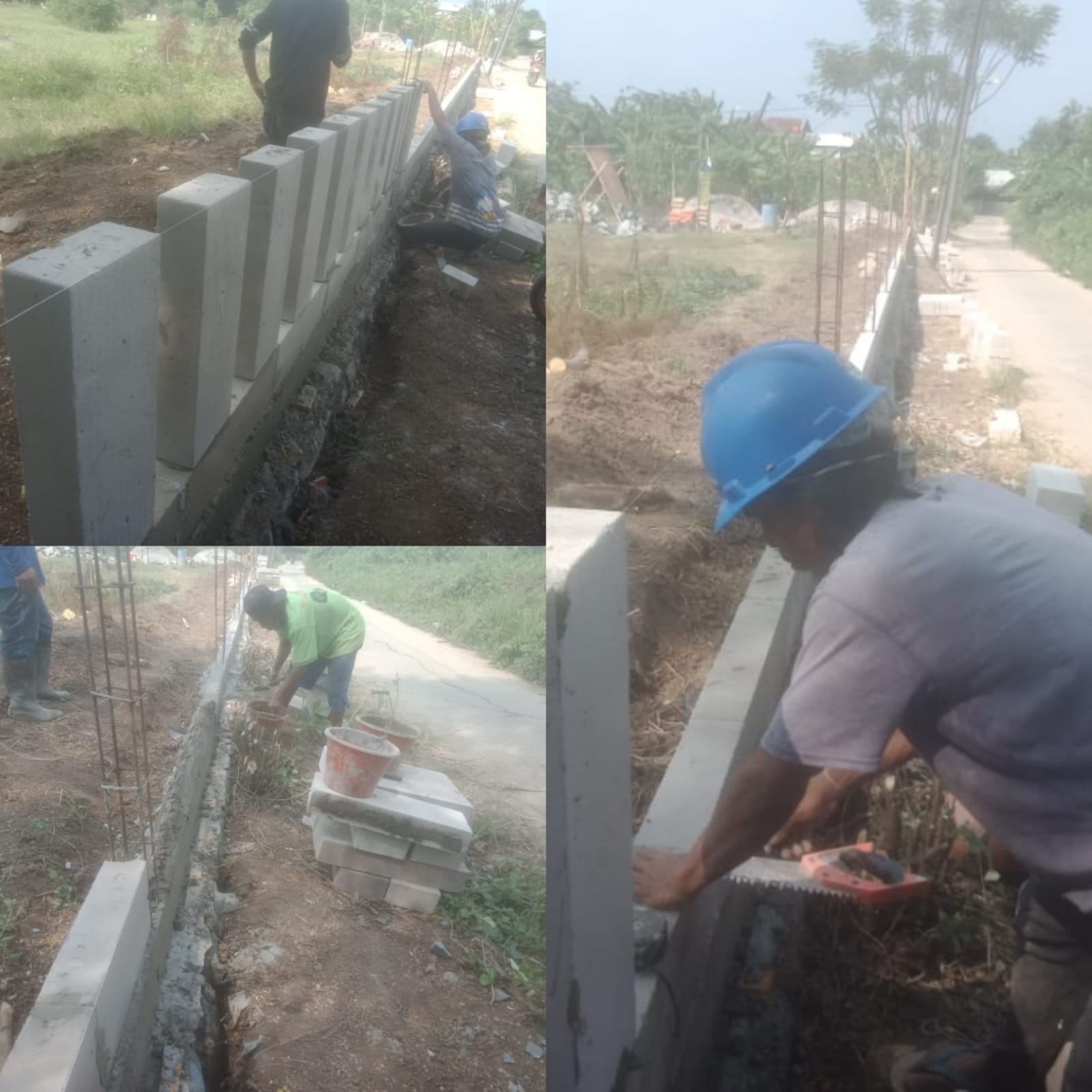 Keterangan foto: Pemagaran TPU di Desa Labansari 