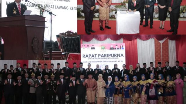 Fauzan  Pj Bupati Empat Lawang Mengapresiasi Guburnur Herman Deru, Gelar Paripurna HUT Kabupaten Empat Lawang Ke-18