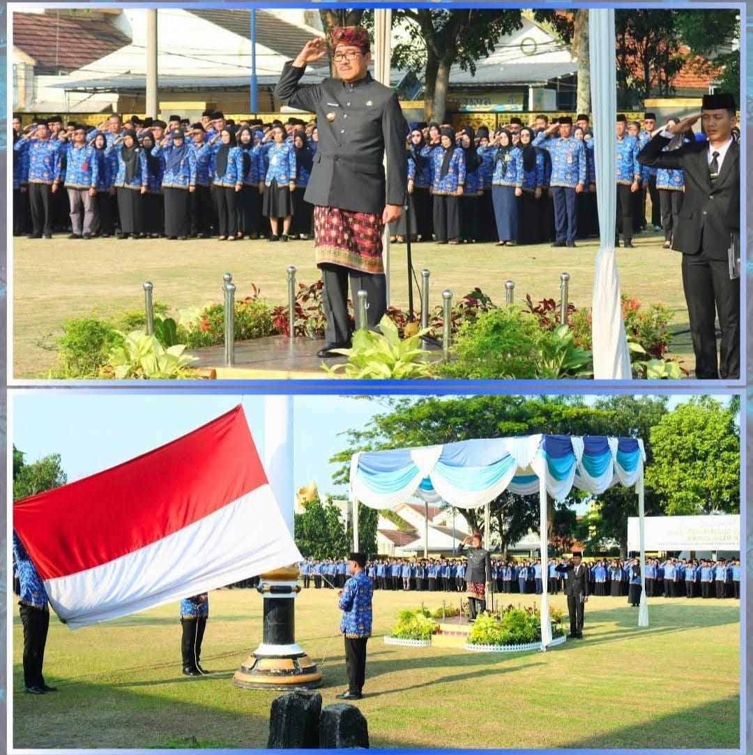 Bupati Lampung Utara Pimpin Upacara Hardiknas 2025