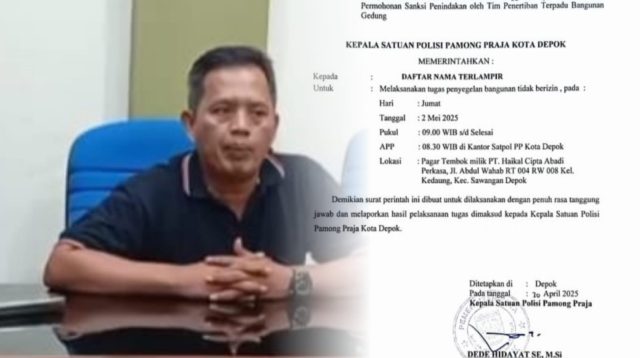 Melempem, Satpol PP Depok Batal Segel Bangunan tak Berizin PT Haikal Cipta Abadi Perkasa
