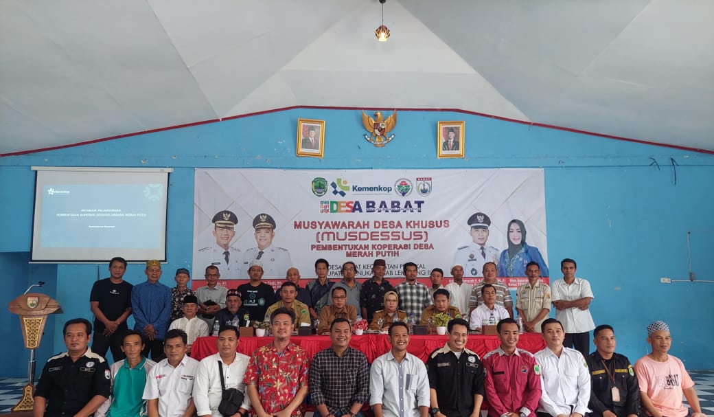 Untuk Meningkatkan Perekonomian Masyarakat Desa, Pemerintah Desa Babat Gelar Musdesus Dalam Rangka Pembentukan Koperasi Merah Putih