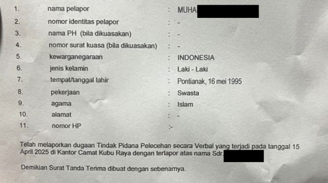 Diduga Lecehkan Wartawati, Oknum Sekcam Dilaporkan ke Polda Kalbar